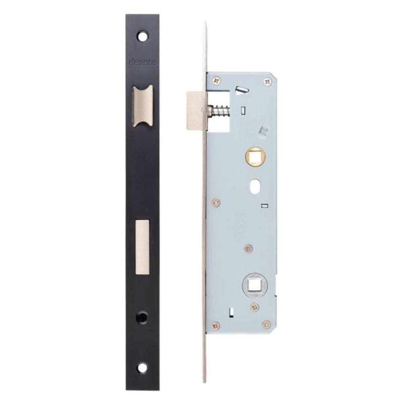 Slim Euro Profile Sashlock - 22mm x 240mm Square - Black Steel