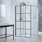 Velar+ Crittal Walk-In Panel w/ Matt Black Towel Rail and Stabilising Bar