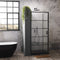 Velar+ Matt Black Hinge Corner Entry Door & Side Panel - 900 x 2000mm