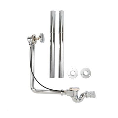Traditional Exposed Bath Waste Kit with P-Trap & Pipe Shrouds