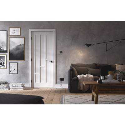 Coventry White Primed 6 Panel Interior Fire Door FD30 - 1981mm x 762mm