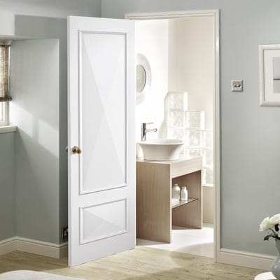 Knightsbridge White Primed 1 Glazed Clear Light Panel Interior Door - 1981mm x 686mm