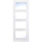 Shaker White Primed 4 Glazed Clear Light Panels Interior Door - 1981mm x 533mm