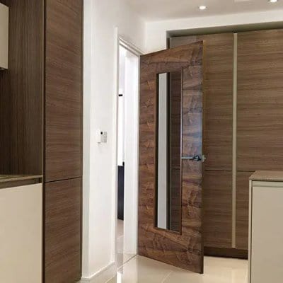 Franquette Walnut Pre Finished Glazed Internal Door - All Sizes