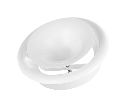 White Metal Extract Ceiling Valve 125mm - Anemostat EV