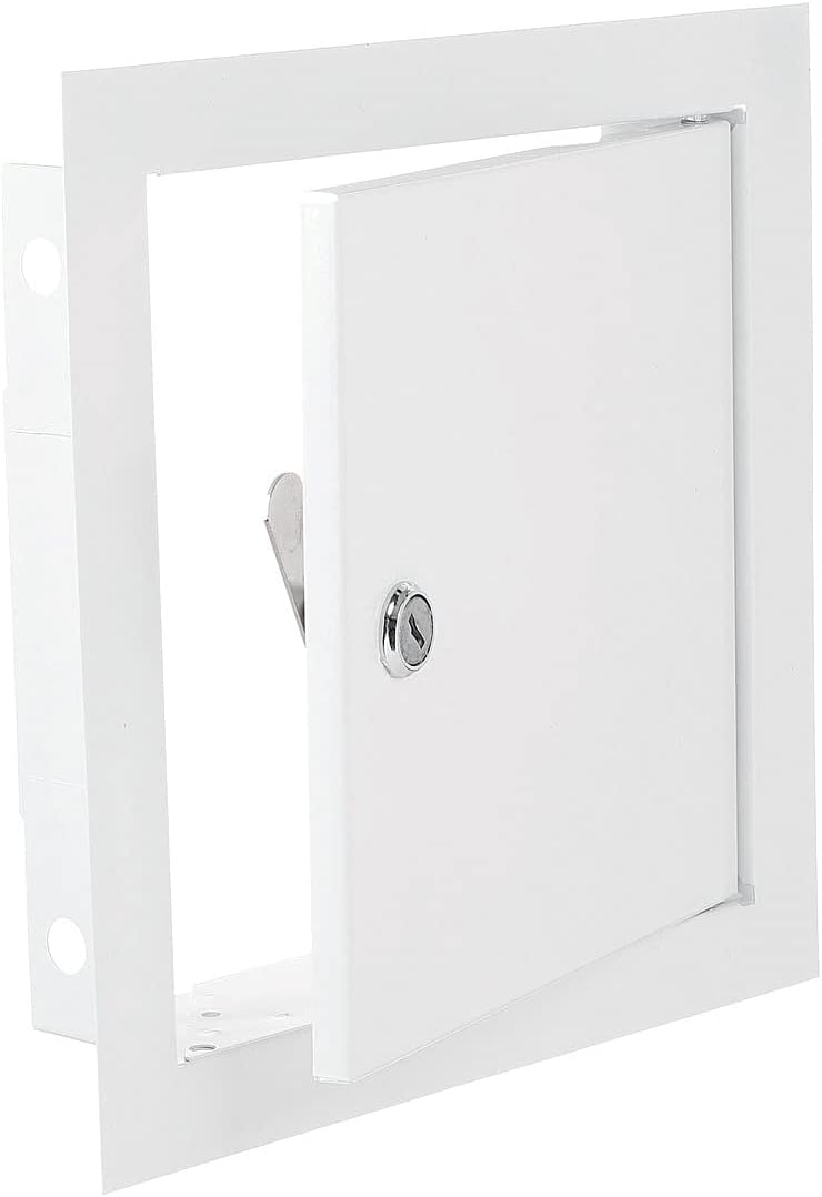 Access Panel Door Metal With Lock, White 200mm x 250mm