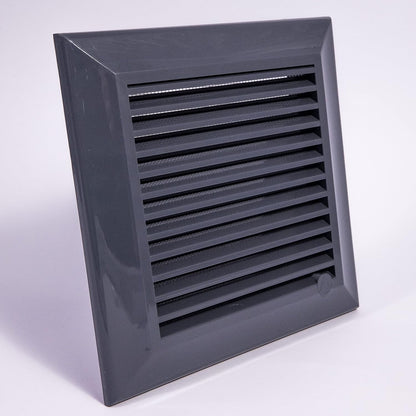 Louvre Vent Graphite Duo Smart 140/210 140mm X 210mm With Fly Mesh