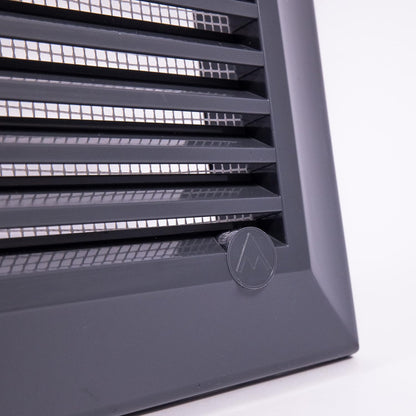 Louvre Vent Graphite Duo Smart 135G 135mm With Fly Mesh