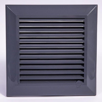 Louvre Vent Graphite Duo Smart 135G 135mm With Fly Mesh