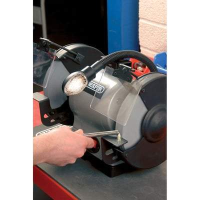 Heavy Duty Bench Grinder with Worklight - 200mm - 550W