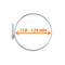 Double Wire Hose Clamp Galvanised 118mm-125mm