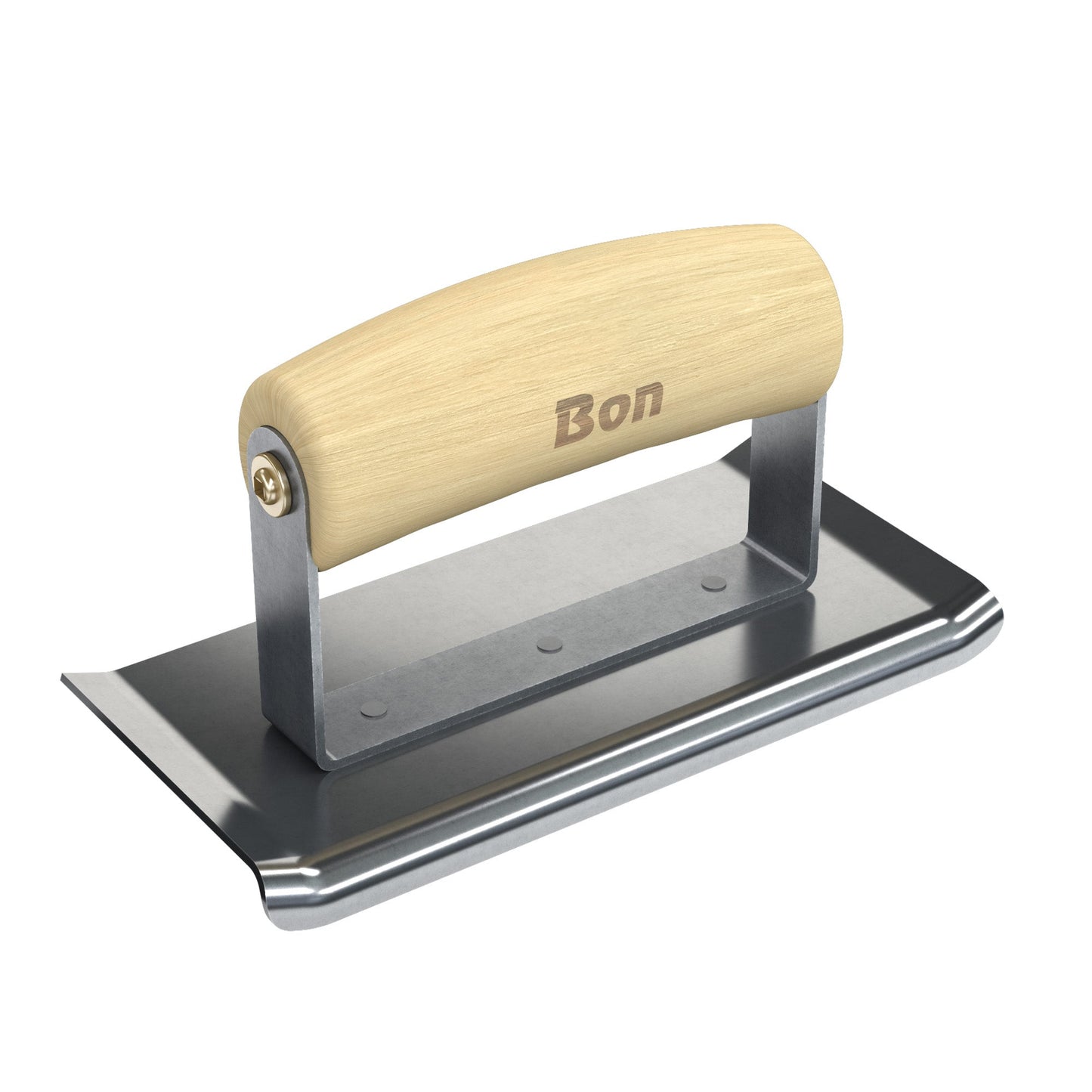 Bon Tool Curved End Concrete Edger - Wood Wave Handle