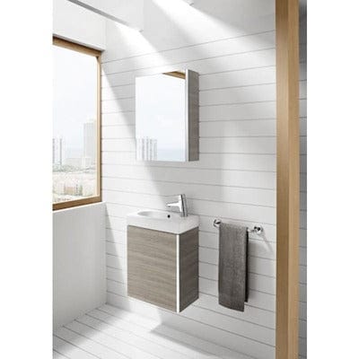 Mini Base 450mm Bathroom Unit - Basin & Bathroom Mirror Cabinet Pack - All Colours