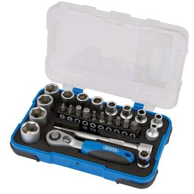 Draper Metric Socket Set - 1/4" Square Drive - (25 Pieces)