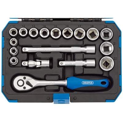 Draper Metric Socket Set - 3/8" Square Drive - (18 Pieces)