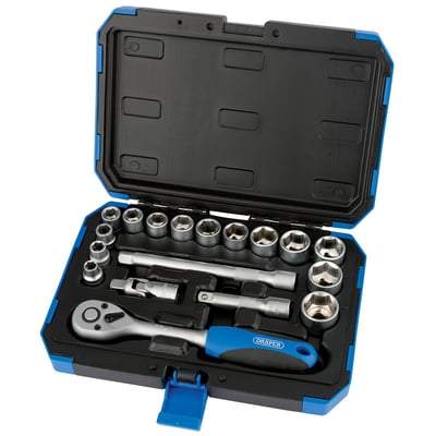 Draper Metric Socket Set - 3/8" Square Drive - (18 Pieces)
