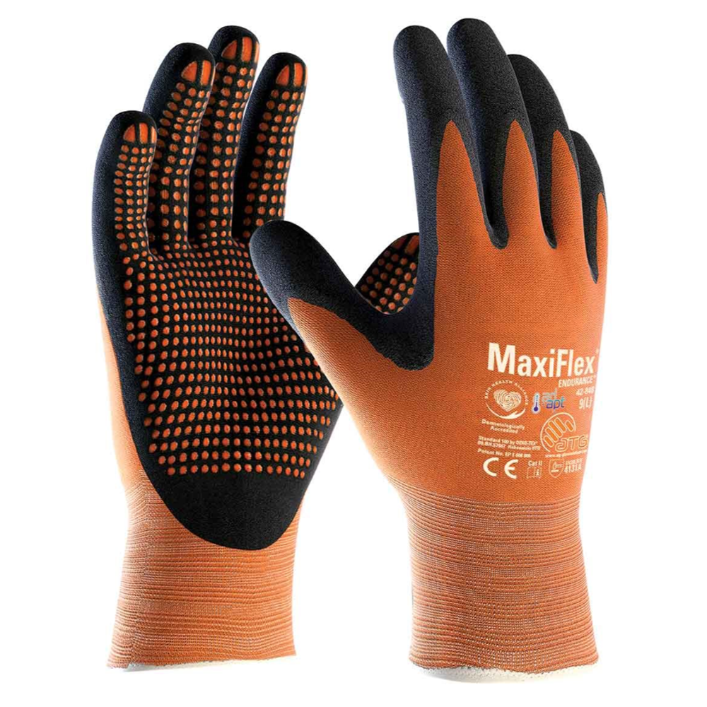ATG MaxiFlex Endurance 42-848 Palm Coated Breathable Nitrile Gloves (12 Pack)
