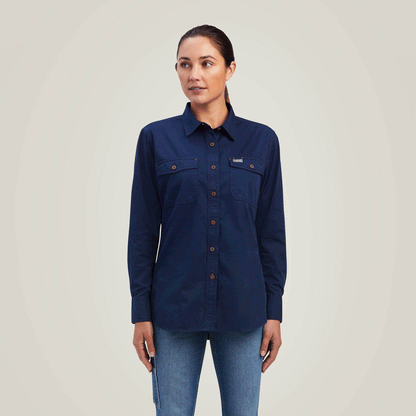 Ariat P20340 Womens Rebar Washed Twill Work Shirt