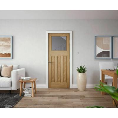 Edwardian Traditional Oak Glazed Unfinished Internal Door - All Sizes