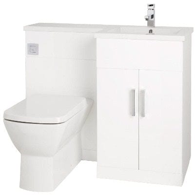 Aquatrend Petite WC Unit, Base Unit & Basin - All Colours