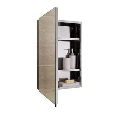 Stainless Steel Single Cabinet with Single Mirrored Door