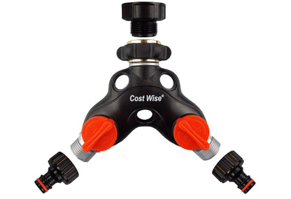 Double Tap Connector with Valves Metal