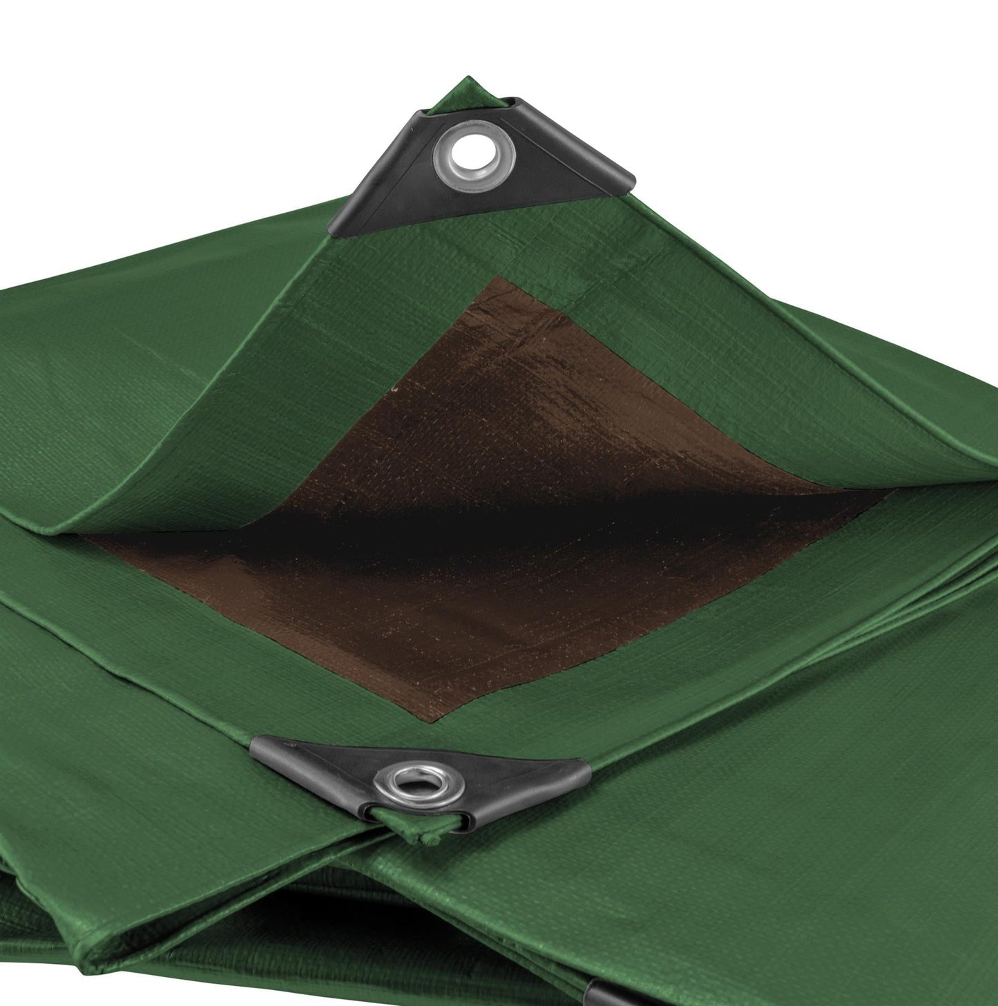 Green/Brown L-Grade Tarpaulin 10m x 12m