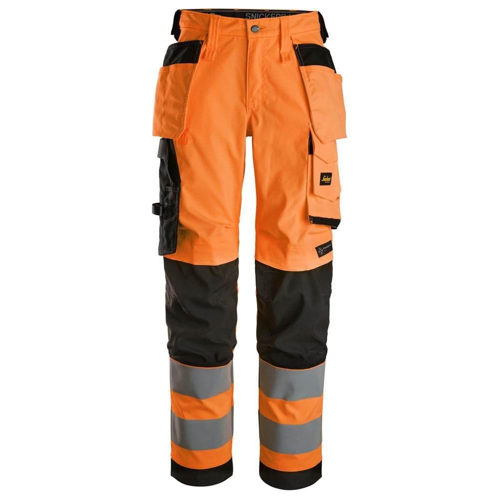 Snickers 6734 High-Vis Class 2 Women's Stretch Trousers Holster Pockets