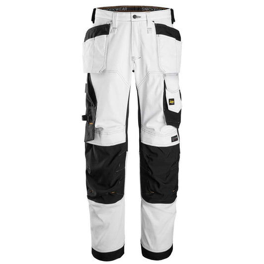 Snickers 6271 AllroundWork 4-Way Stretch Holster Pockets Trousers White