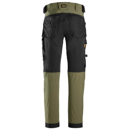 Snickers 6375 AllroundWork 4-way Stretch Trousers Khaki Green