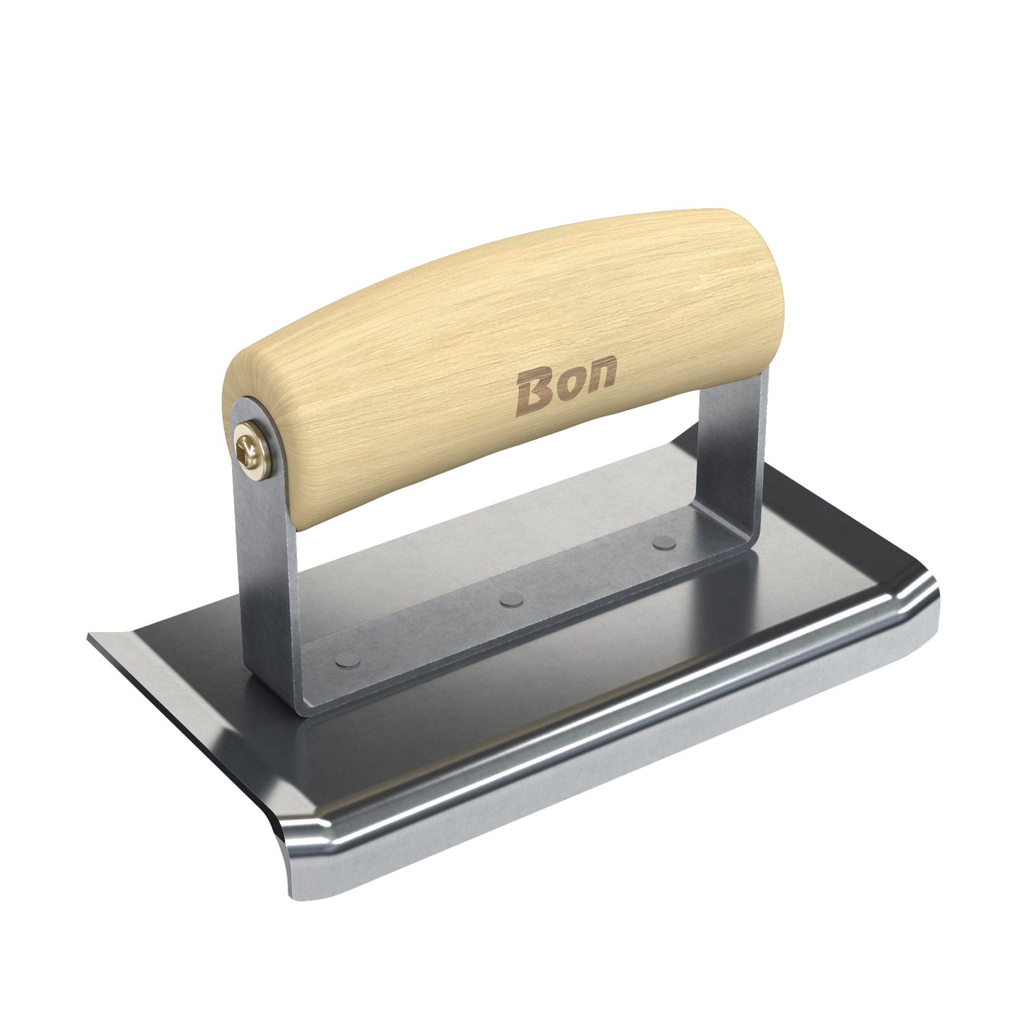 Bon Tool Curved End Concrete Edger - Wood Wave Handle