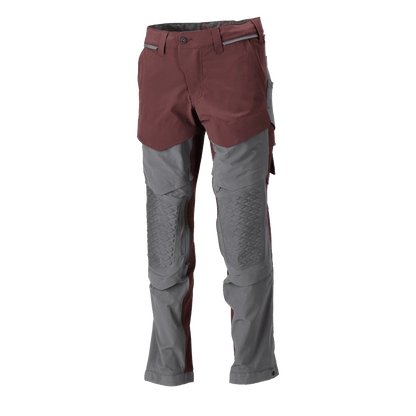 Mascot 22279 Ultimate Stretch Click System Pocket Trousers Bordeaux / Stone Grey