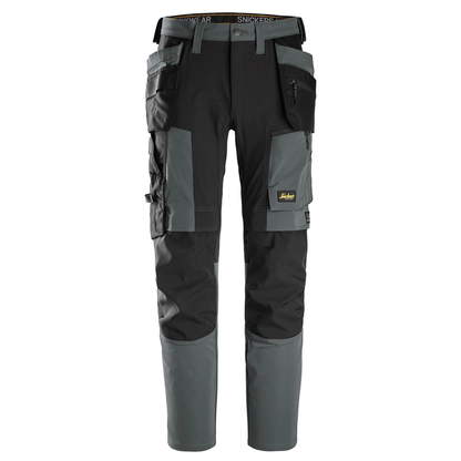 Snickers 6218 AllroundWork Holster Pocket 4-Way Stretch Trousers Steel Grey