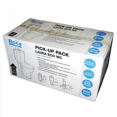 Laura Eco Toilet Pack - Close-Coupled Toilet Pan, Seat & Cistern