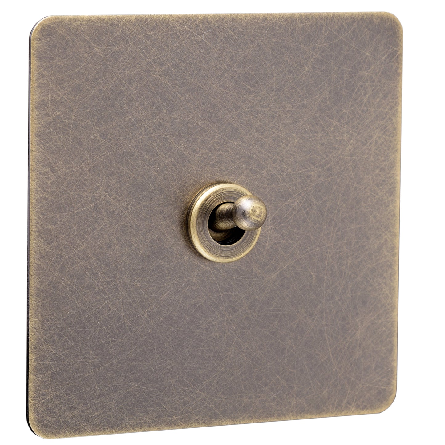 Caradok Screwless Antique Brass Toggle Switch - 1 Gang - The Georgian