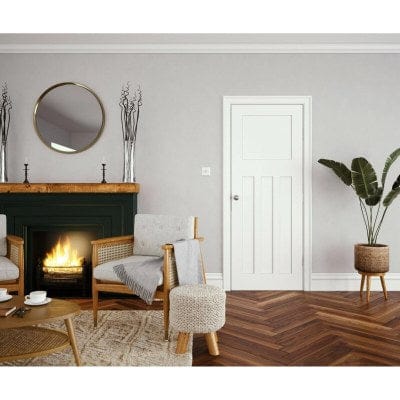 Edwardian 4 Panel White Primed Internal Door - All Sizes