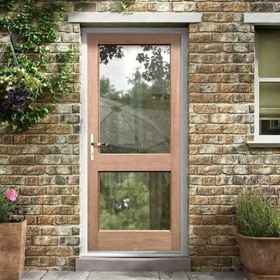 2XGG Hardwood M&T 2 Unglazed Light Panels External Door - 2032mm x 813mm