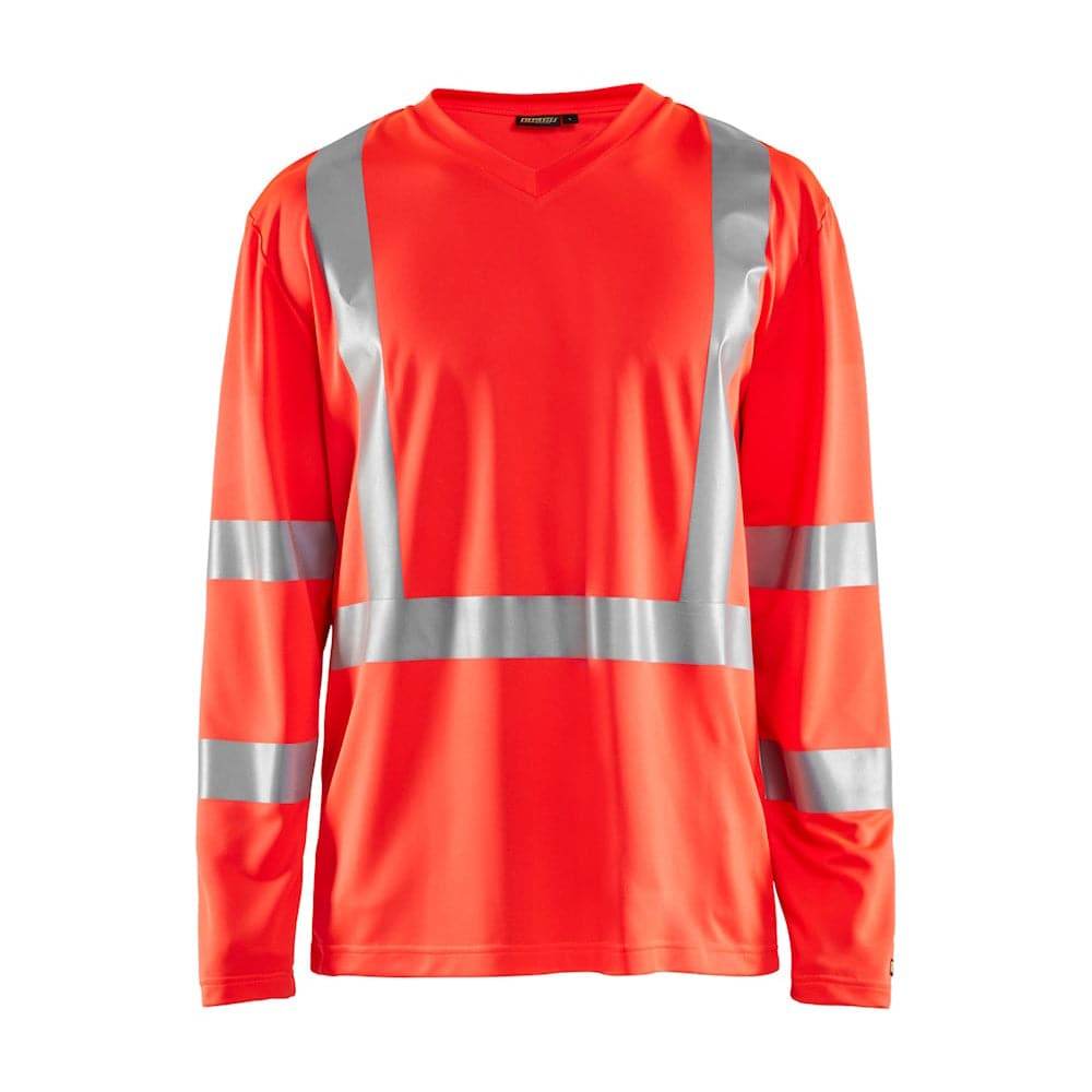 Blaklader 3386 Hi-Vis UV-Protected Long Sleeve V-Neck T-Shirt