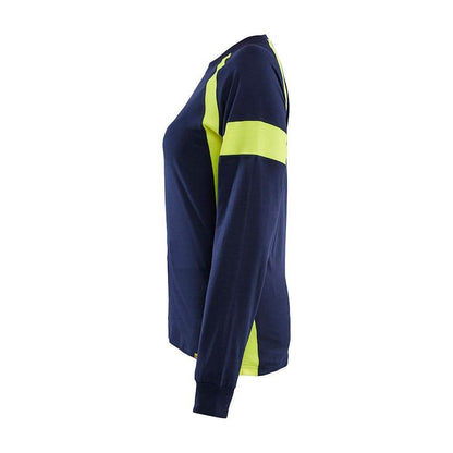 Blaklader 3521 Women's Long-Sleeved T-shirt with Hi-Vis