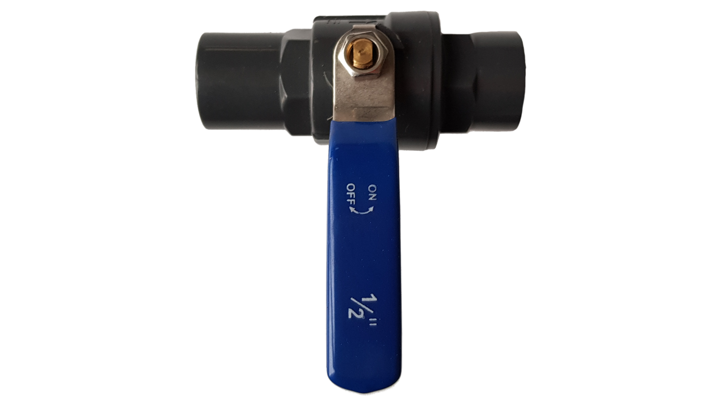 PP 1" BSPF Stopcock with Stainless Steel Ball Valve and Handle