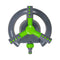 Cost Wise 3-Arm Adjustable Rotating Lawn Sprinkler Green Grey