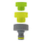 Female Tap Connector 1” – ¾” – ½” BSPF Lime