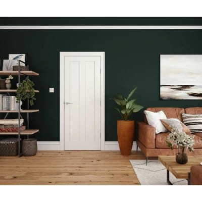 Shaker 2 Panel White Primed Panel Internal Door - All Sizes