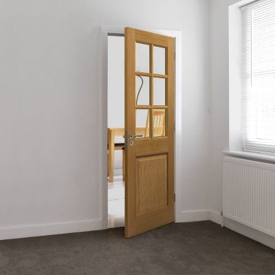 Arden Oak Pre Finished Glazed Internal Door - All Sizes