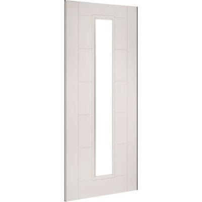 Seville White Primed 1 Glazed Light Panel Internal Fire Door FD30 - All Sizes