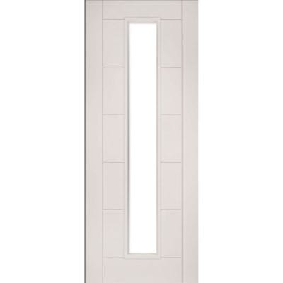 Seville White Primed 1 Glazed Light Panel Internal Fire Door FD30 - All Sizes
