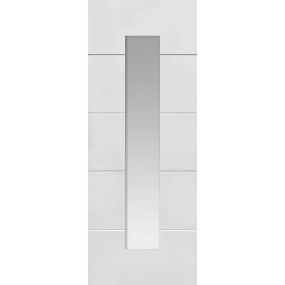 4 Line Horizontal Primed Glazed Internal Door - 1981mm x 762mm