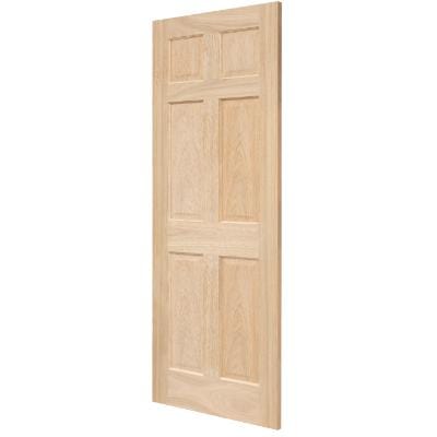 6 Panel Oak Unfinished Internal Door - All Sizes