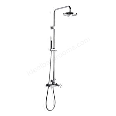 Loft Chrome Shower Mixer Column With Kit