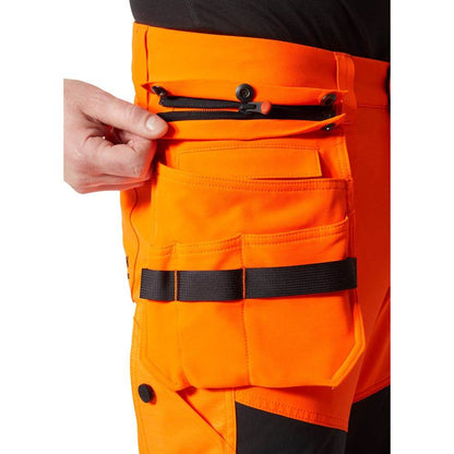 Helly Hansen 77499 ICU BRZ Construction Hi-Vis Work Trousers Pant Class 2